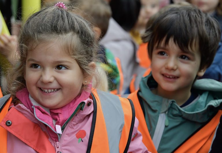 boy and girl smiling