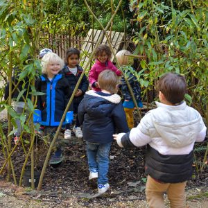 children in the garden