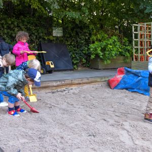 children in the sand pit