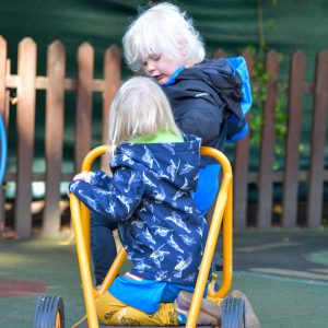 children playing in the play area