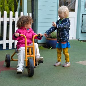 2 girls playing